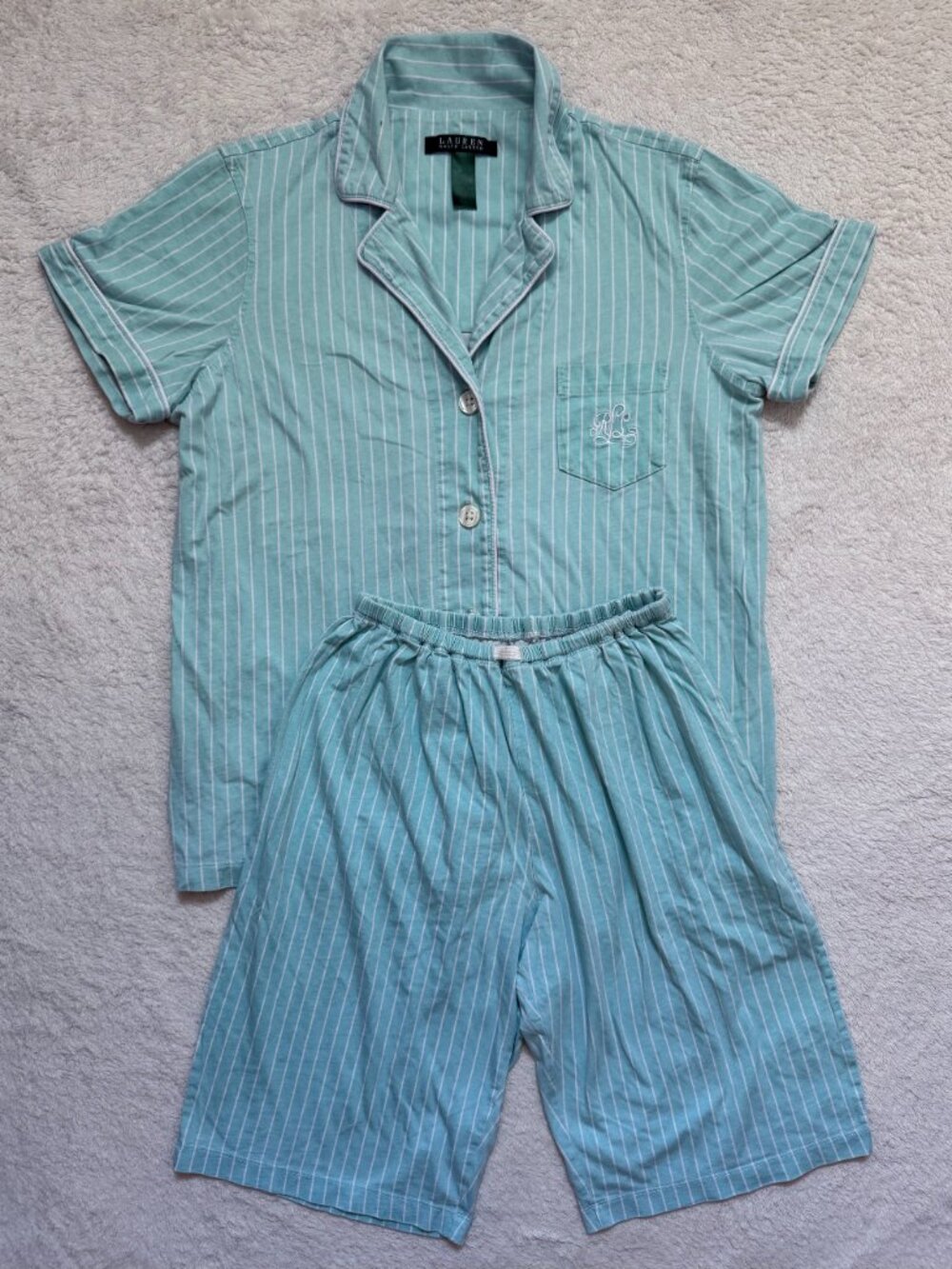 Ralph Lauren Turquoise Short-sleeve & Shorts Pyjama Set